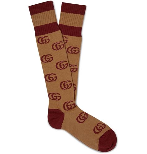 gucci stripe socks|brown gucci socks on feet.